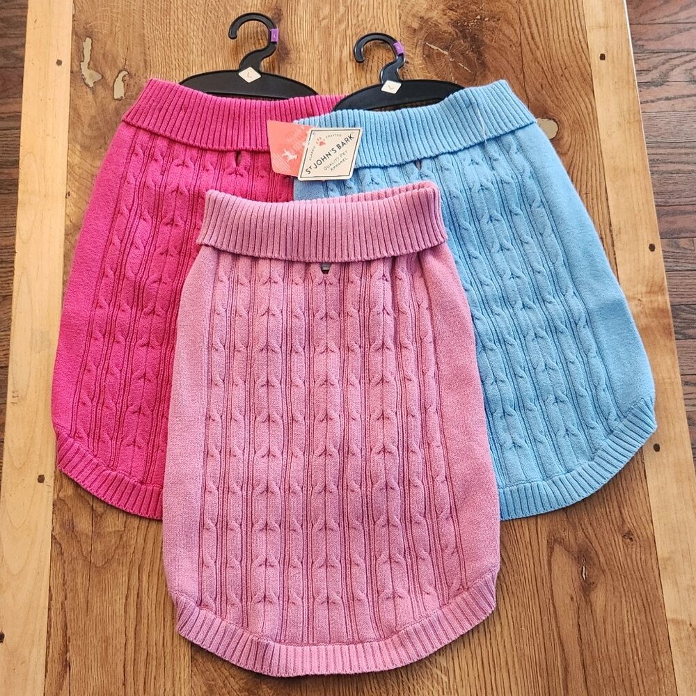 Set of 2 Quality Cable Knit Sweaters NO BLUE